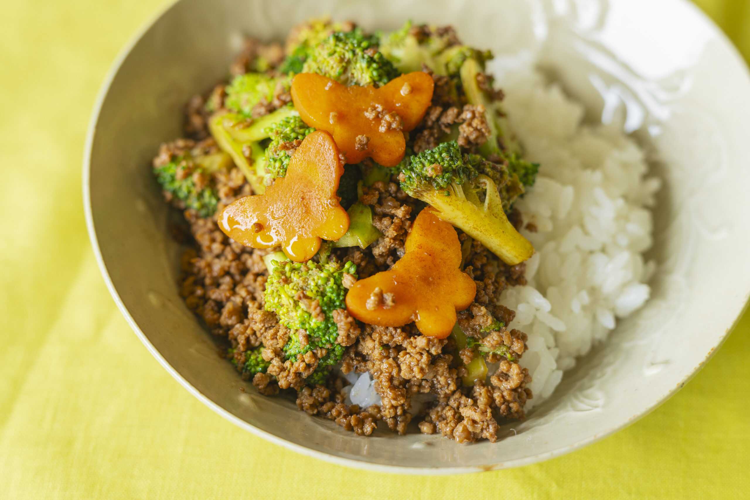 ブロッコリーと豚肉の甘味噌丼